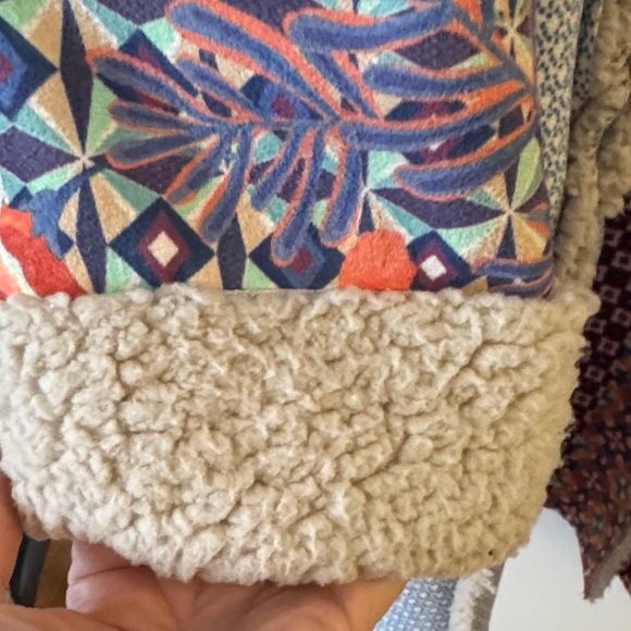 Johnny Was Multicolor Floral Patchwork Teddy Jacket - Picture 4 of 13